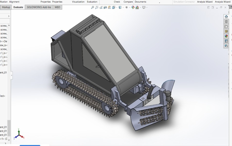 Snow clearing vehicle project visual
